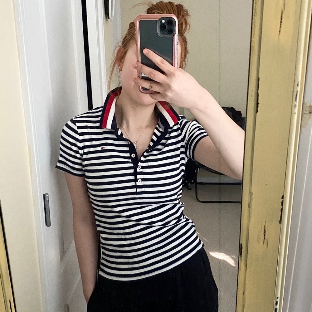 Tommy Hilfiger striped collar shirt ✨